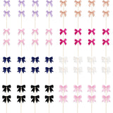 Themed Party Supplies Birthday Cake Toppers – Polyester Bow Inserts for Girl's Bow Theme Party