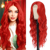 Women's Wigs Middle Part Long Wavy Ombre Lace Front Wig