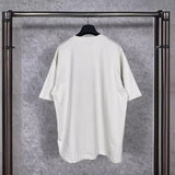 Men T-shirts Paris BB Embroidery Washed Old Short Sleeve T-Shirt Loose