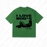 Street Unisex T-shirt Punk Harajuku pattern print Y2K cotton T-shirt