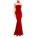 Women Party Dress Solid Color Elegant Evening Dress (Ss0416)