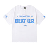 Hellstar T Shirt BEAT US Slogan Print Casual Short Sleeve T-Shirt