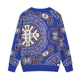 Rhude sweater micro-label letter totem jacquard crew neck sweater