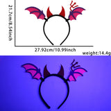 Halloween headband Glow-in-the-Dark Halloween Headband – Neon Stripes & Felt Accents