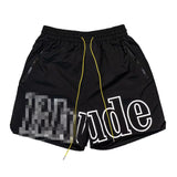 Rhude Shorts3M Reflective Letter Print Tether Elastic Casual Beach Shorts