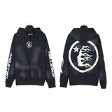 Hellstar JacketsHellstar Hoodie & Pants Wash Old Vintage Men's and Women's Loose Casual Sweater Sweatpants