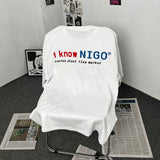 Men T-shirts CPFM X I KNOW NIGO New York Foam Short Sleeve T-Shirt Loose Casual