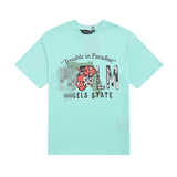Palm Angels T Shirts Skull Letter Print Short Sleeve T-Shirt