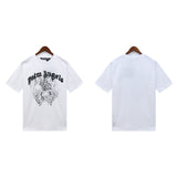 Palm Angels T Shirts Smoke Skull Angel Print Short Sleeve T-Shirt