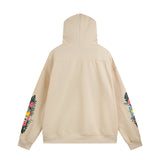 Rhude Hoodie Floral Letter Print Hooded Sweater