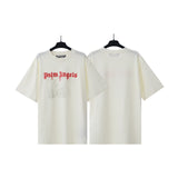 Palm Angels T-Shirts Comic Stream Lacquer Alphabet Short Sleeve T-Shirt