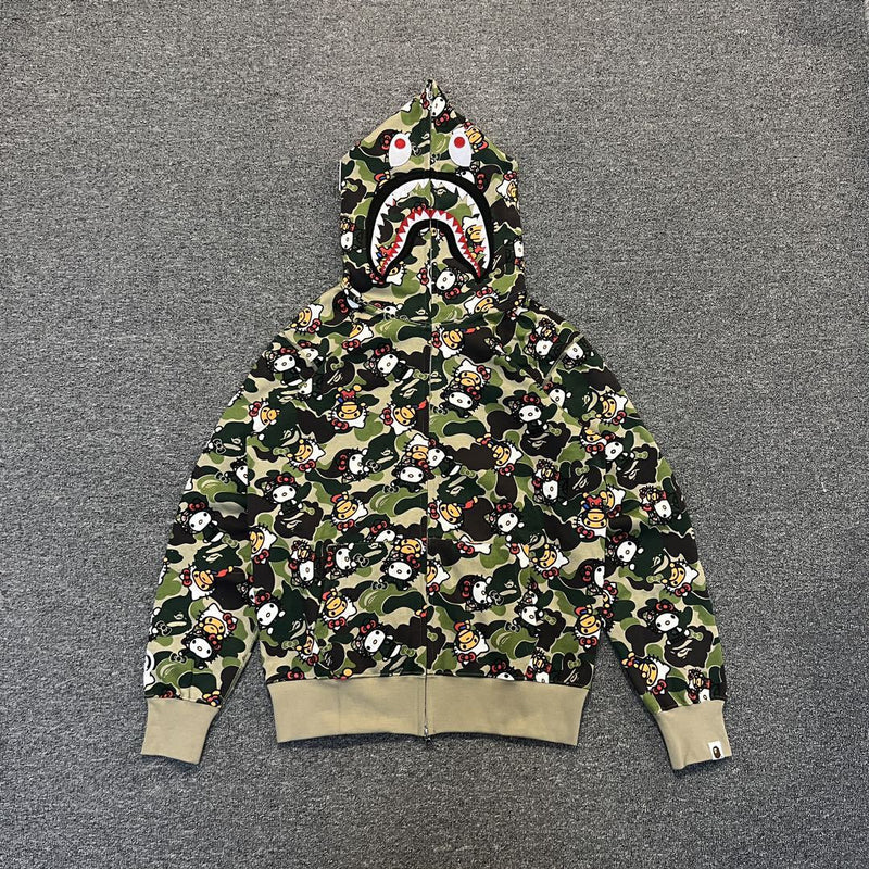 Bape Hoodie Zip-Up Cardigan Hoodie