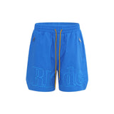 Rhude Shorts Letter Embroidered Tether Casual Shorts Beach Sweatpants