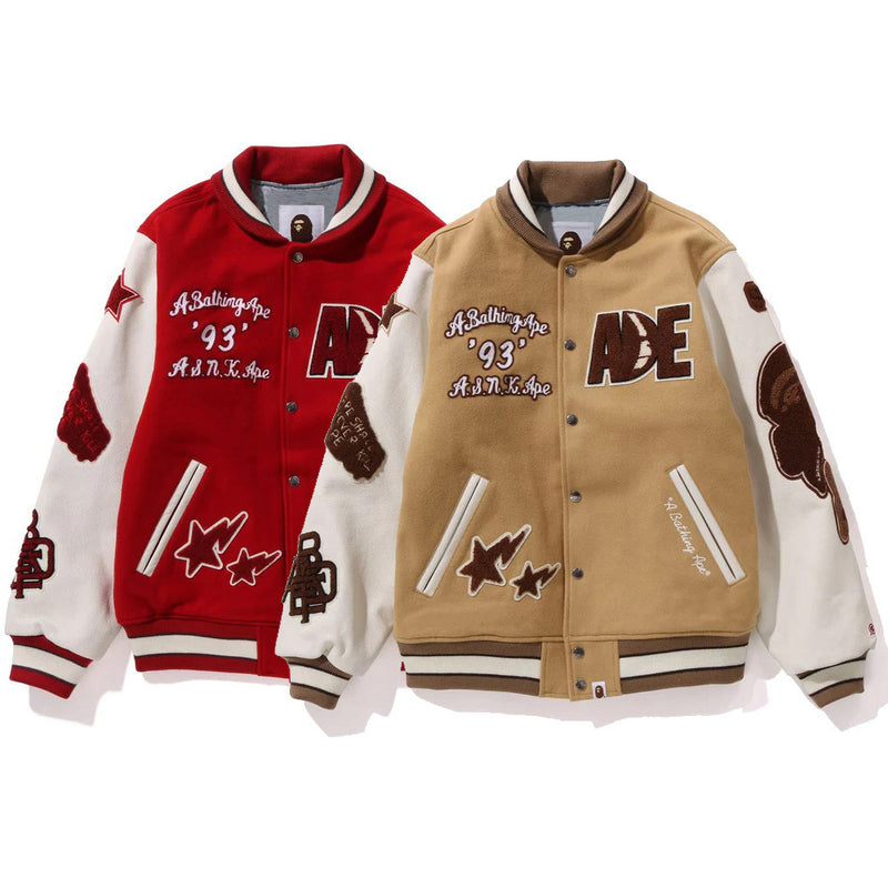 Bath Ape Coat Men's and Women's Baseball Jacket