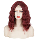 Women's Wigs Middle Part Highlighted Water Wave Lace Front Wig