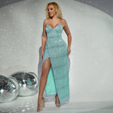 Women Dresses Sexy Elegant Sequin Sling Dress Skirt (Hwfs0410)