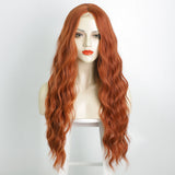 Women's Wigs Middle Part Long Curly Lace Front Wig