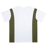 C.e t shirts patchwork color block round neck pullover short sleeve men and women