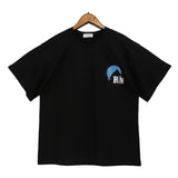 Rhude T Shirt Classic Sunset Theme Printed Short Sleeve T-Shirt