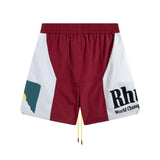 Rhude Shorts Sunset Letter Print Casual Sports Shorts Beach Shorts
