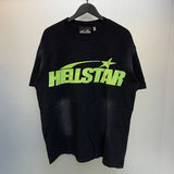 Hellstar T Shirt Vintage Old Printed Loose Casual Short Sleeve T-Shirt