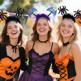 Halloween headband Halloween Spider Headband – Kids’ Fun Feather & Bat Party Hair Accessory