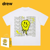 Drew T Shirts Short-Sleeved Clothes T-shirt Smiley Face Graffiti