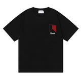 Rhude T Shirt Micro Standard Geometric Square Color Matching Printed Short Sleeve T-Shirt