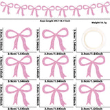 Themed Party Supplies Pink Bow Party Decoration Set – Birthday Banner, Hanging Swirls, Glitter Bow Toppers & Cake Decorations