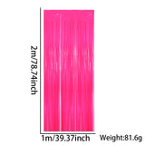 Themed Party Supplies Neon Theme Party Decoration Set – Fluorescent Fringe Curtains, Colorful Banners & Table Skirts