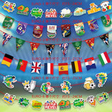 Themed Party Supplies UEFA Euro Cup Football Bunting Banner – Bar & Club Decorations, Party Garland for Fans