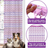 Themed Party Supplies Pet Theme Party Supplies – Pink Cat & Dog Paw Foil Fringe Curtain for Birthday Backdrop