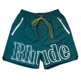 Rhude Shorts3M Reflective Letter Print Tether Elastic Casual Beach Shorts