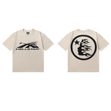 Hellstar T Shirts & Shorts Washing Print Short Sleeve T-Shirt Shorts Summer
