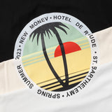 Rhude T Shirt Sunset Coconut Alphabet Print Short Sleeve T-Shirt