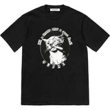 Men T-shirts 23SS Smoke Tee Cat Smoking Print Short Sleeve T-Shirt Loose Casual