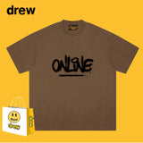Drew T Shirts Cotton Short Sleeve Fashion Brand Printing