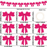 Themed Party Supplies Bow Theme Party Decoration Banner – Glittery Tinsel Bow Banner for Girls’ Birthday Party