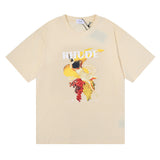 Rhude T Shirt Micro Label Alphabet Art Abstract Short Sleeve T-Shirt