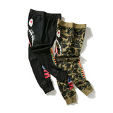 Bathing Ape Pants Shark Head Camouflage Printed Men's and Women's Casual Pants