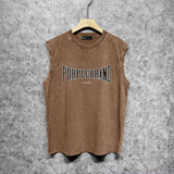 Purple Brand Distressed Tank T Shirts Distressed Sleeveless T-shirt Vest
