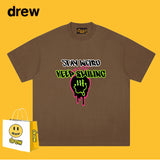 Drew T Shirts Funny Smiling Face Short Sleeve Printed T-shirt
