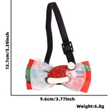 Themed Party Supplies Christmas Pet Bow Tie Collar – Cartoon Bell-Decorated Accessory for Cats & Dogs