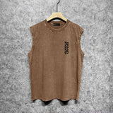 Purple Brand Distressed Tank T Shirts Distressed Sleeveless T-shirt Vest