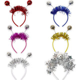 Themed Party Supplies Christmas Colorful Disco Ball Headband – 80s Themed Party Tinsel Hair Accessory