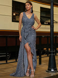 Women Party Dress Sequined Temperament Host Banquet Evening Dress (Ss0416)