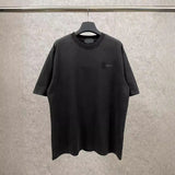 Men T-shirts Summer Paris Seal Printing Washing Water Old Crew Neck T-Shirt