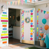 Themed Party Supplies Fluorescent Felt Garland – 3M DIY Hanging Banner for Birthday, Wedding & Party Wall Decorations (12pcs)