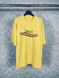 Men T-shirts Paris Graffiti + Rotten Short Sleeve T-Shirt Loose Casual