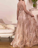 Women Party Dress Sequined Temperament Commute Host Banquet Evening Dress (Ss0416)